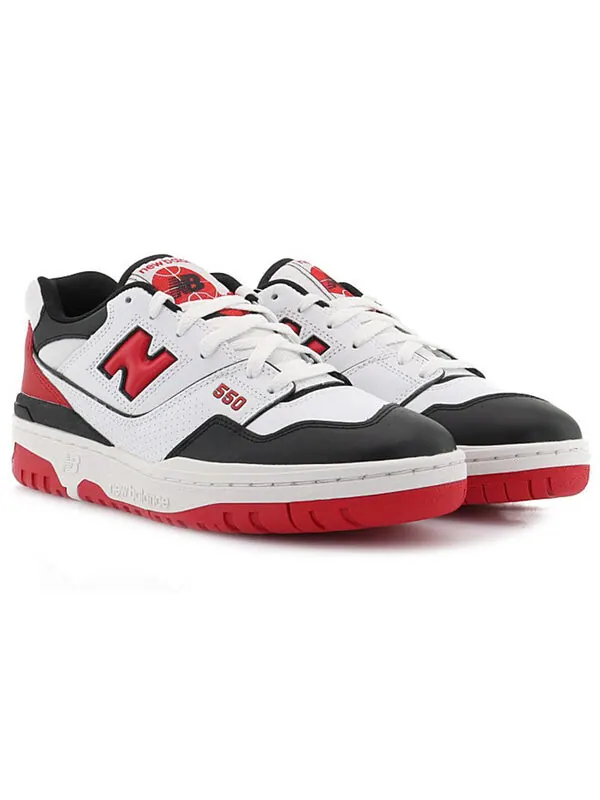 Кроссовки 550 New Balance — изображение 3 из 4, белый/черный/красный