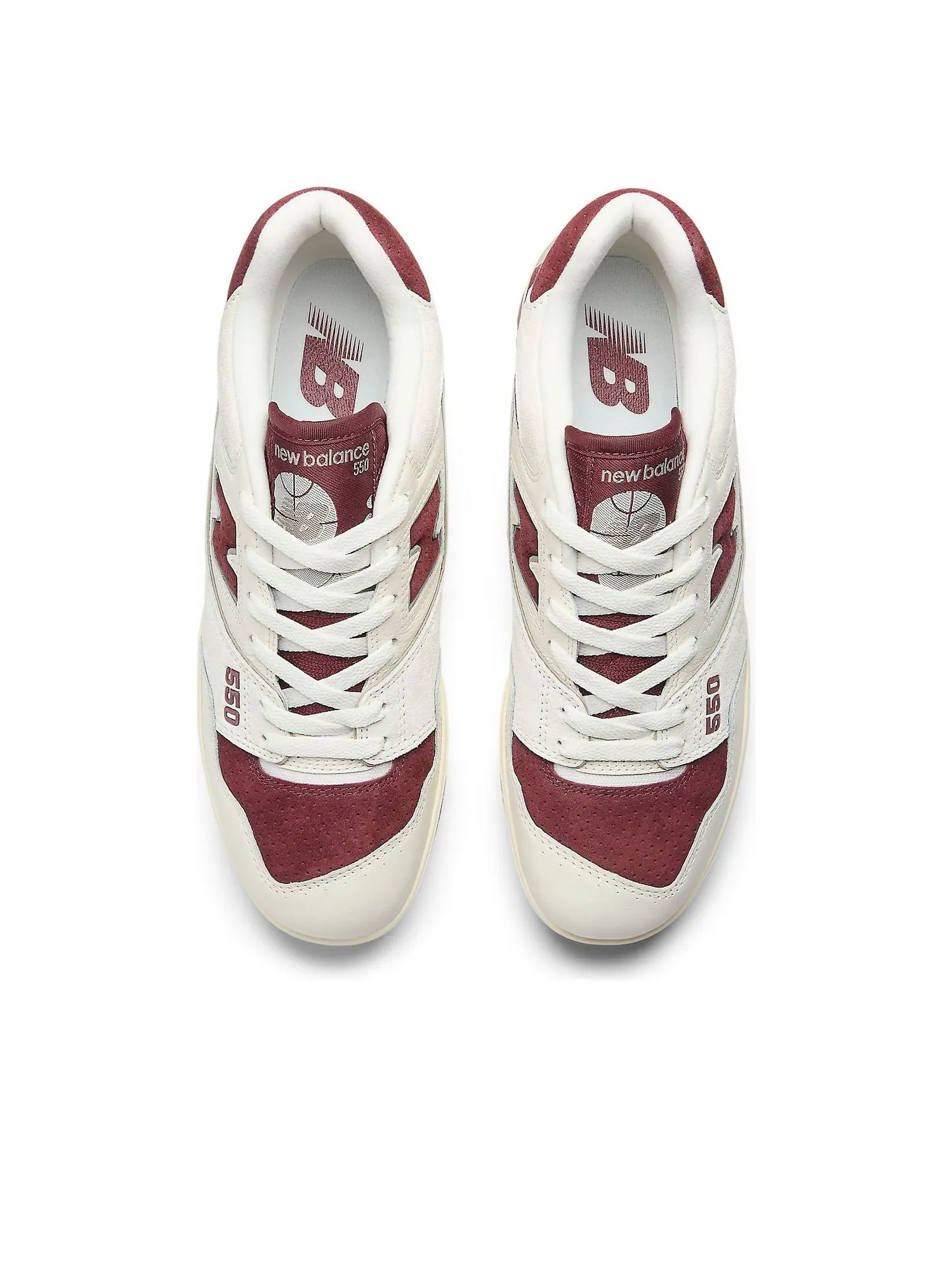 Кроссовки New Balance 550 'Sea Salt Classic Crimson' — изображение 3 из 6, белый