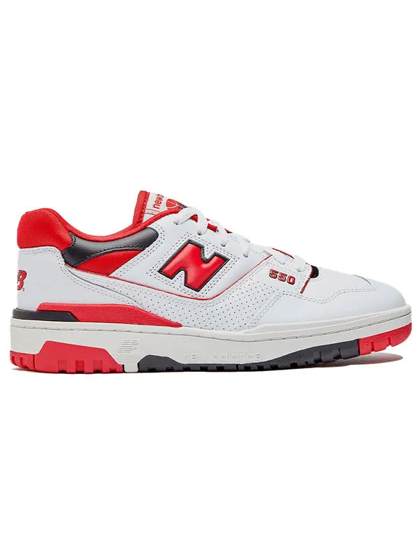 Кроссовки 550 New Balance — изображение 2 из 4, белый/красный