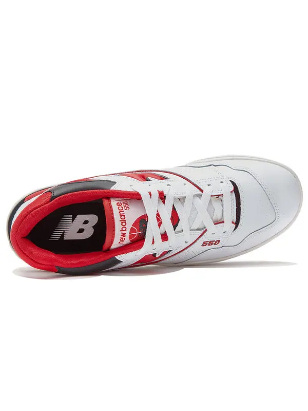 Кроссовки 550 New Balance — изображение 4 из 4, белый/красный