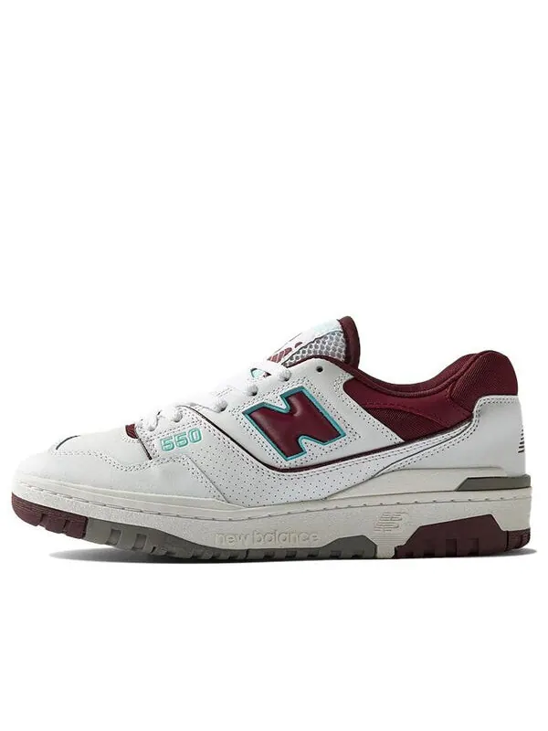 Кроссовки 550 New Balance — изображение 1 из 4, винный красный/белый