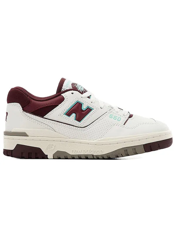 Кроссовки 550 New Balance — изображение 2 из 4, винный красный/белый