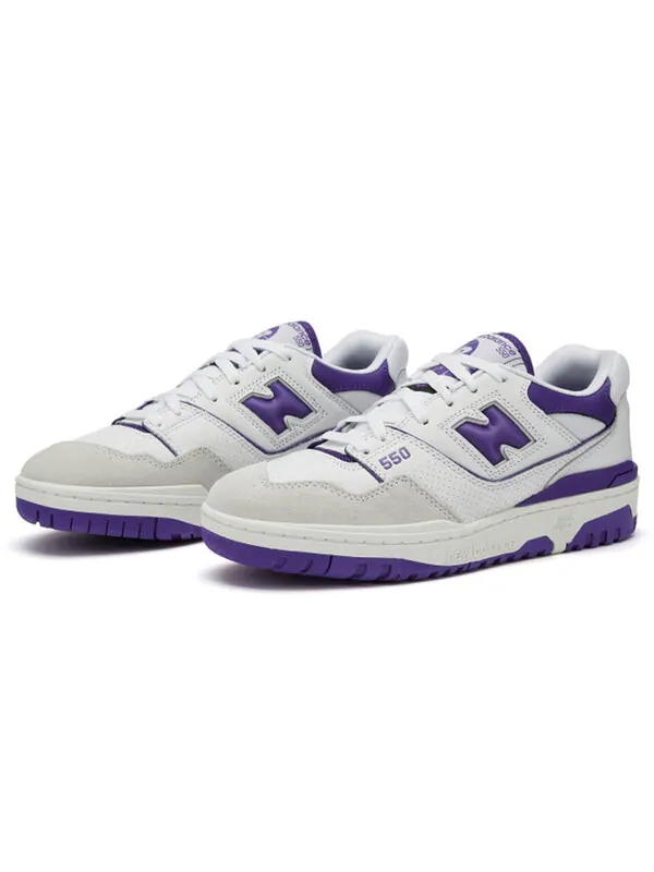 Кроссовки 550 New Balance — изображение 2 из 4, белый/фиолетовый