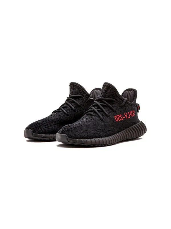 Кроссовки yeezy boost 350 v2 infant 'bred' Adidas — изображение 3 из 4, черный/красный