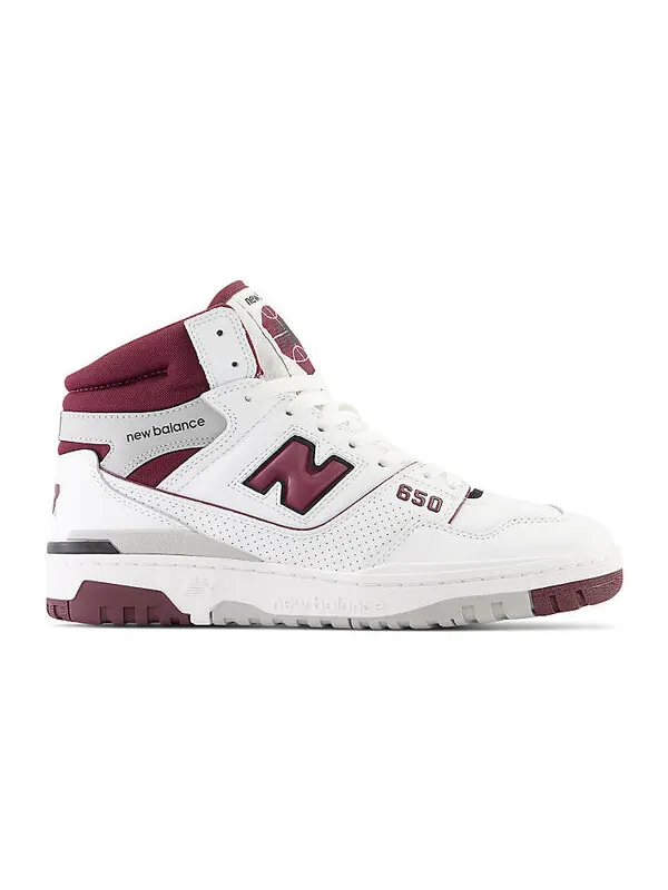 Кроссовки New Balance 650 'White Burgundy' — изображение 3 из 4, белый/бордовый
