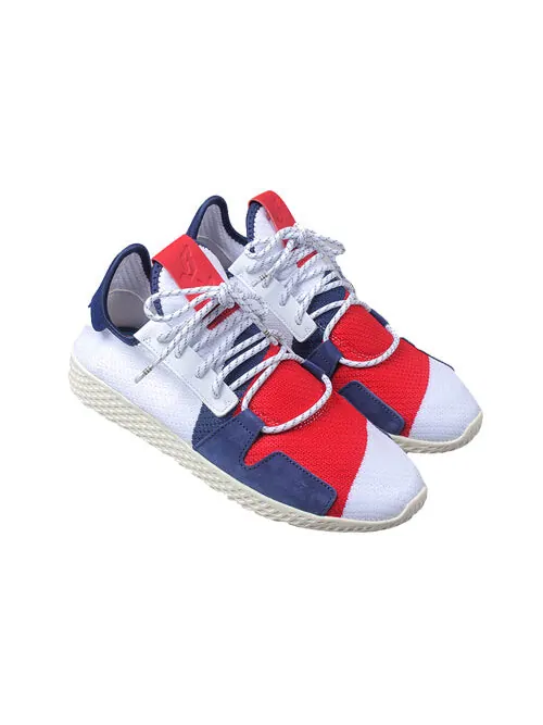 Кроссовки x pharrell x billionaire boys club теннис hu v2 Adidas — изображение 2 из 4, белый//синий