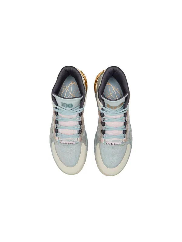 Кроссовки кавай 2 New Balance — изображение 4 из 4, серый/синий/золотистый