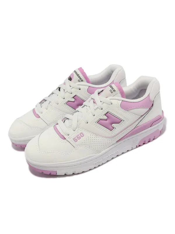 Кроссовки 550 New Balance — изображение 3 из 4, белый/розовый