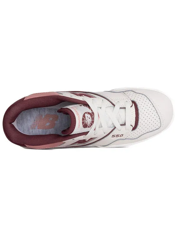 Кроссовки 550 New Balance — изображение 3 из 4, белый/бордовый