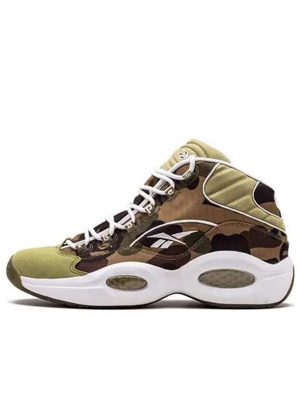 Кроссовки a bathing ape x mita sneakers x question mid '1st camo' Reebok — изображение 1 из 4, зеленый