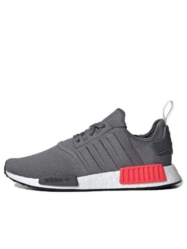 Кроссовки nmd_r1 Adidas — изображение 1 из 4, серый/красный