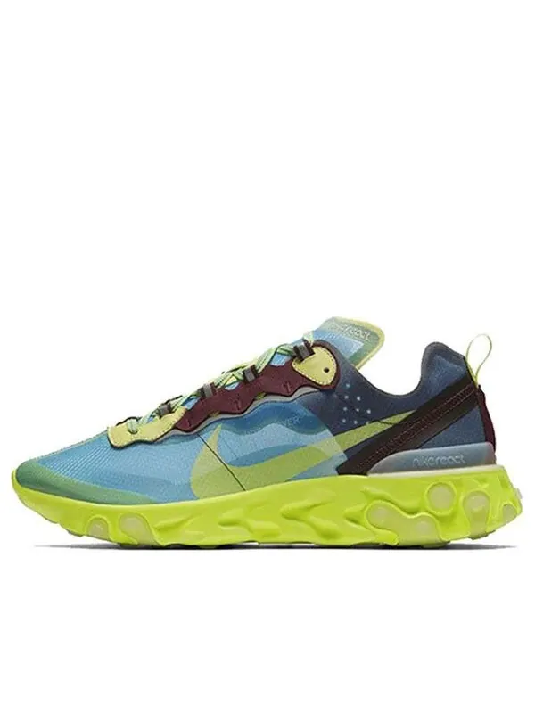 Кроссовки undercover x react element 87 Nike — изображение 1 из 4, синий/желтый