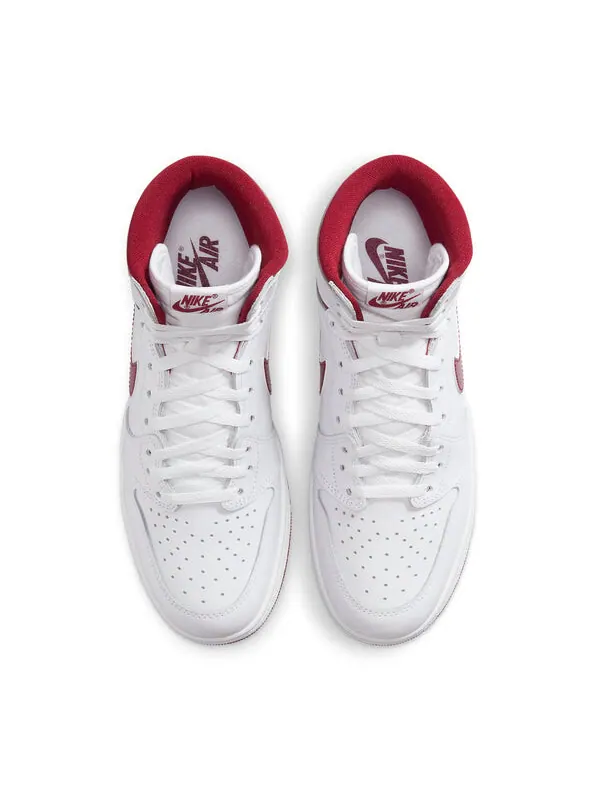 Кроссовки 1 высота 85 og Air Jordan — изображение 3 из 4, белый/красный/белый