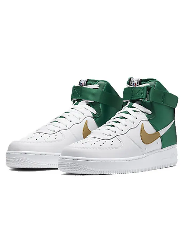 Кроссовки Nike NBA x Air Force 1 High 'Celtics Mint' — изображение 3 из 4, белый/-золотистый-черный