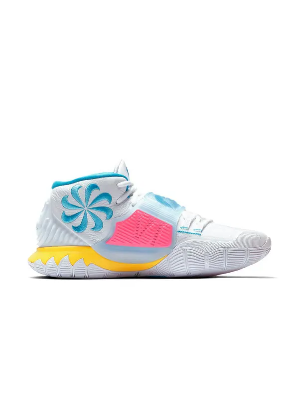 Кроссовки kyrie 6 'neon graffiti' Nike — изображение 2 из 4, белый/синий