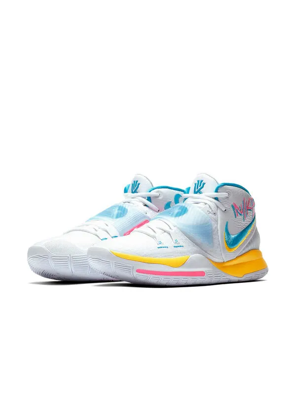 Кроссовки kyrie 6 'neon graffiti' Nike — изображение 3 из 4, белый/синий