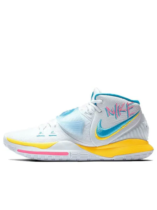 Кроссовки Nike Kyrie 6 EP 'Neon Graffiti' — изображение 1 из 4, белый/синий