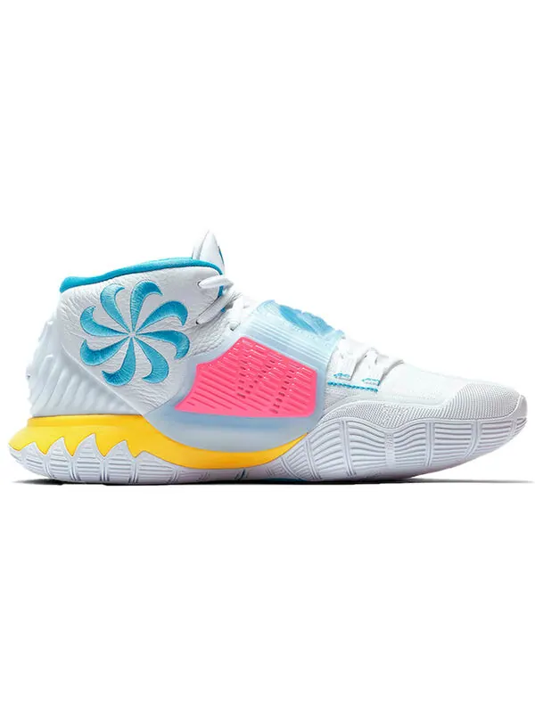 Кроссовки Nike Kyrie 6 EP 'Neon Graffiti' — изображение 2 из 4, белый/синий