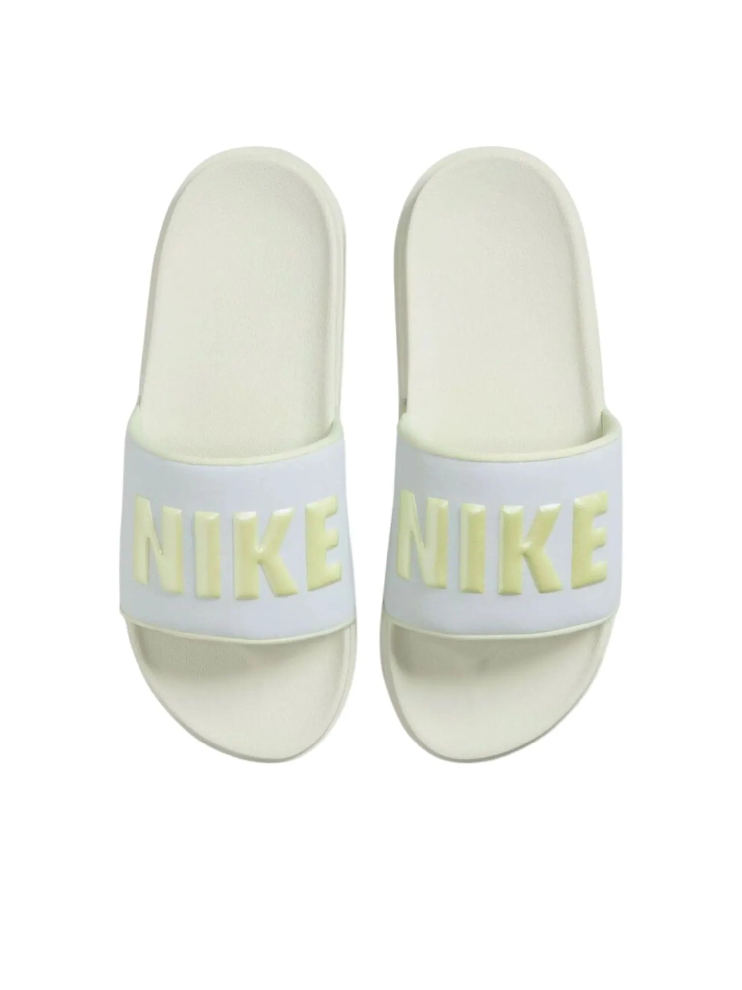 Шлепанцы (WMNS) Nike Offcourt Slide 'Light Silver Barely Volt' — изображение 2 из 5, белый