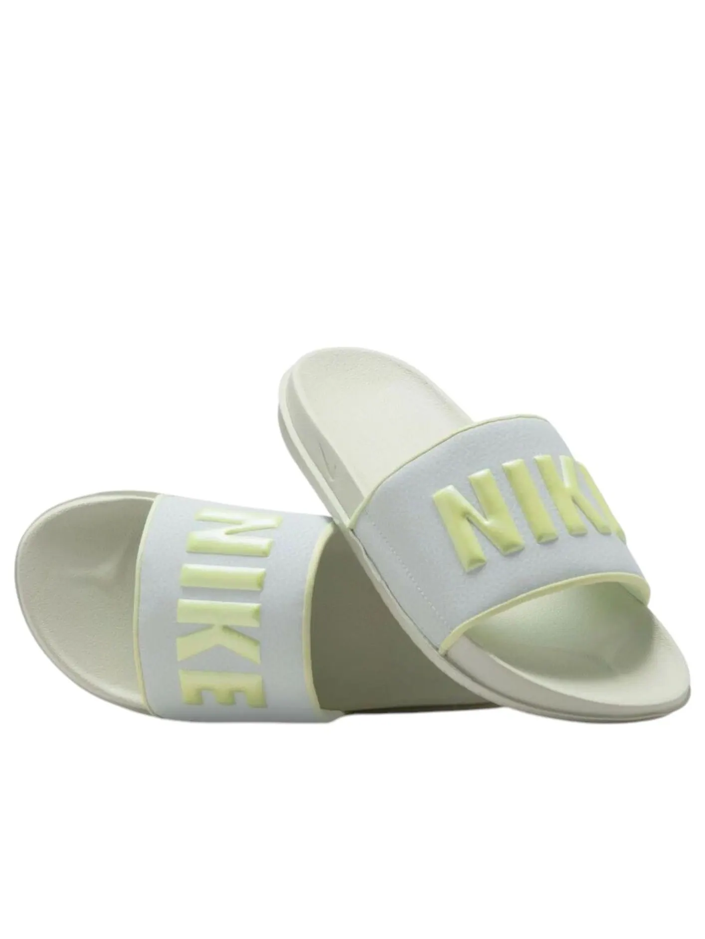 Шлепанцы (WMNS) Nike Offcourt Slide 'Light Silver Barely Volt' — изображение 3 из 5, белый