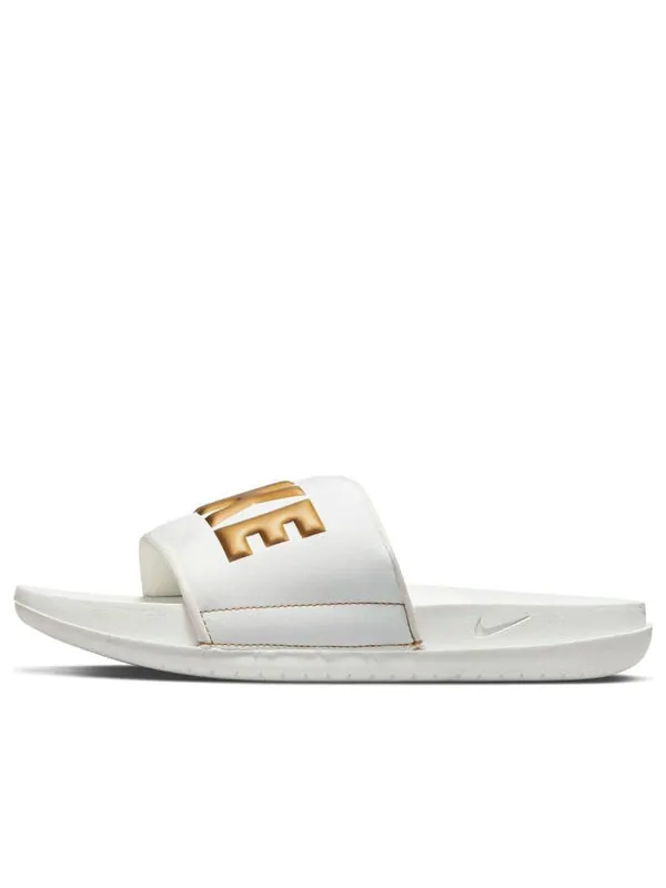 Тапочки offcourt slide 'summit white metallic gold' Nike