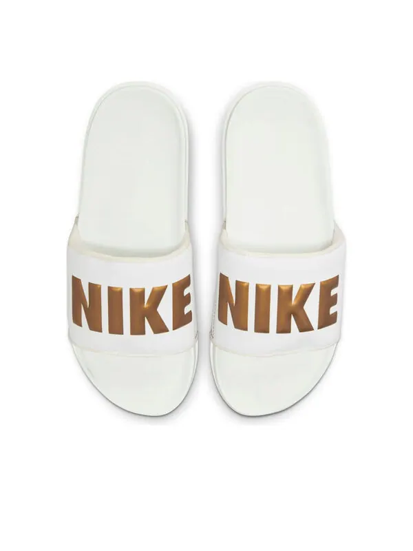 Тапочки offcourt slide 'summit white metallic gold' Nike — изображение 3 из 4
