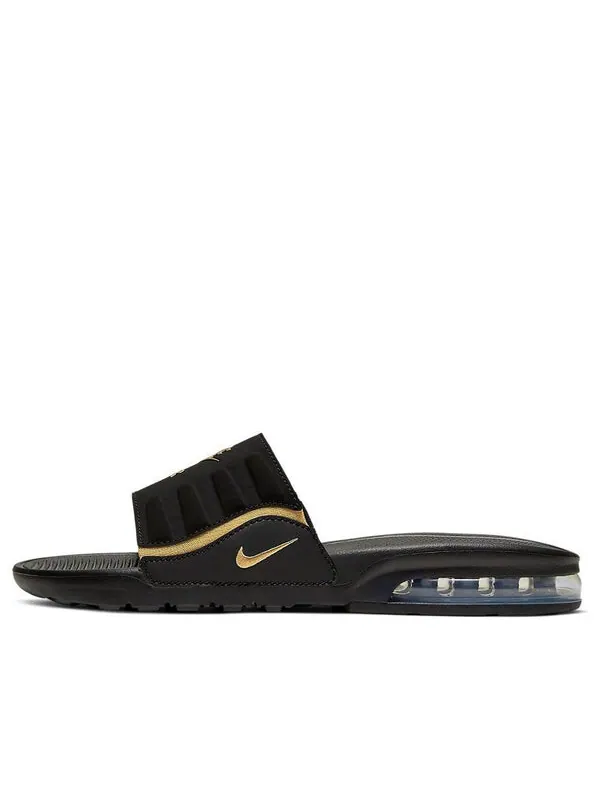 Тапочки air max camden slide 'black metallic gold' Nike