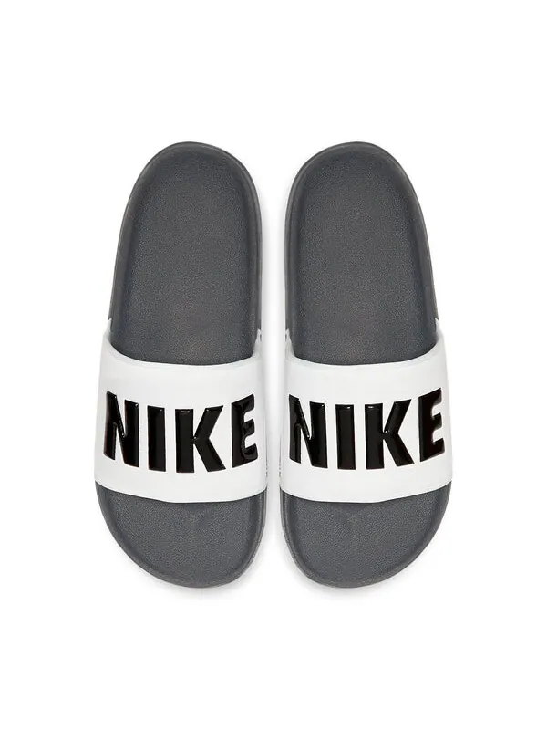 Тапочки offcourt slide 'dark grey white' Nike — изображение 3 из 4, черный белый