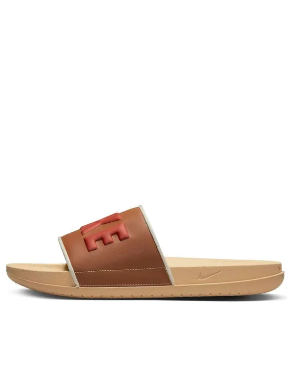Тапочки offcourt slide 'sesame' Nike — изображение 1 из 4, коричневый/желтый
