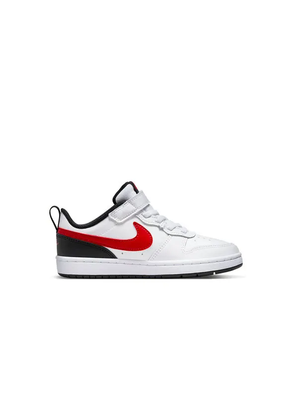 Кроссовки Court Borough Low 2 Nike — изображение 2 из 4, белый/красный/черный