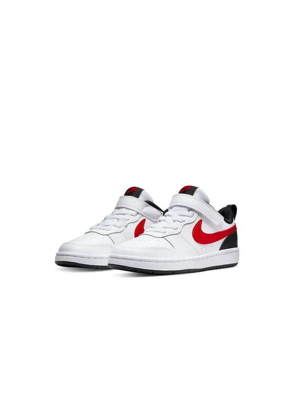 Кроссовки Court Borough Low 2 Nike — изображение 3 из 4, белый/красный/черный