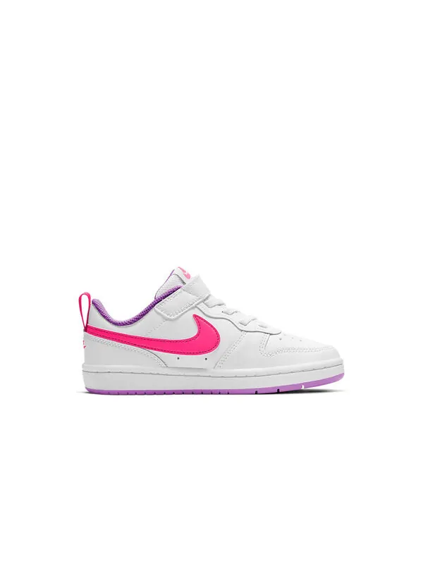 Кроссовки Court Borough Low 2 Nike — изображение 2 из 3, белый/фиолетовый/розовый
