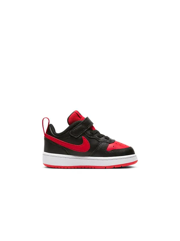 Кроссовки Court Borough Low 2липучки Nike — изображение 2 из 4, черный/красный