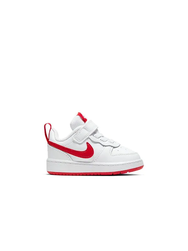 Кроссовки court borough low 2 красные Nike — изображение 2 из 4, белый/красный