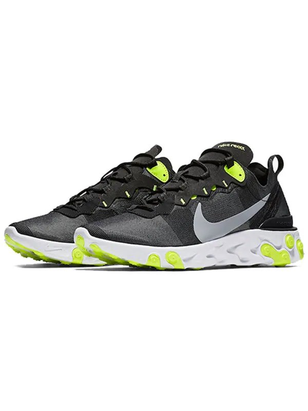 Кроссовки реагируют на элемент 55 Nike — изображение 3 из 4, черный/серый//белый