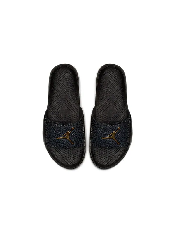 Тапочки jordan hydro 7 v2 'black gold' Nike — изображение 3 из 4, черный