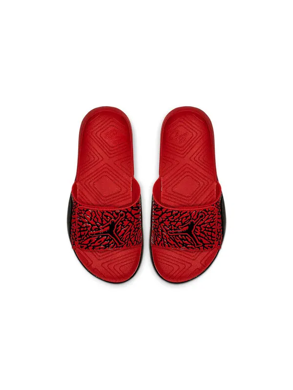 Тапочки hydro 7 red burst crack slippers Air Jordan — изображение 3 из 4, красный