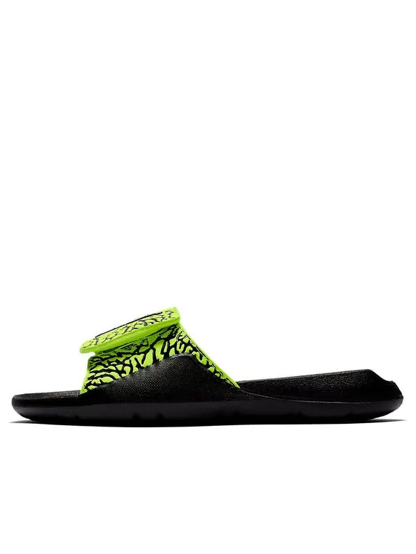 Тапочки hydro 7 v2 burst crack black yellow slippers 'black yellow' Air Jordan — изображение 1 из 4, черный/желтый
