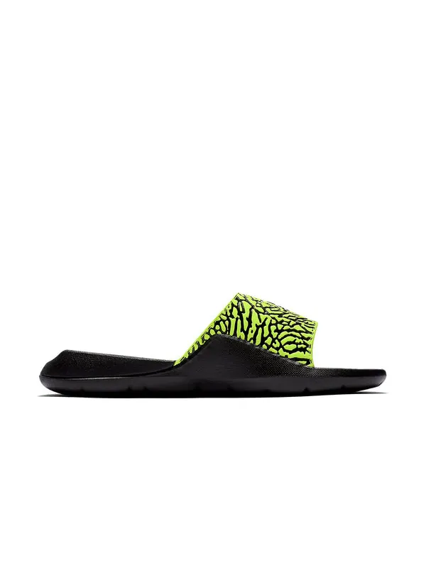 Тапочки hydro 7 v2 burst crack black yellow slippers 'black yellow' Air Jordan — изображение 2 из 4, черный/желтый