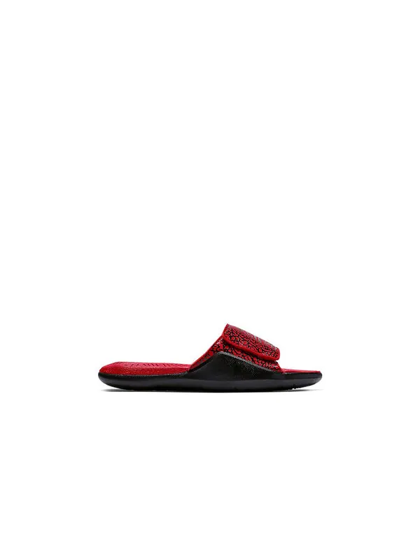 Тапочки hydro 7 minimalistic red black slippers 'red black' Air Jordan — изображение 2 из 4, красный/черный