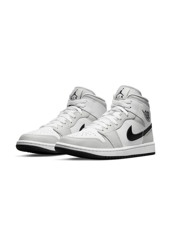 Кроссовки 1 средние Air Jordan — изображение 3 из 4, белый/светлый серый