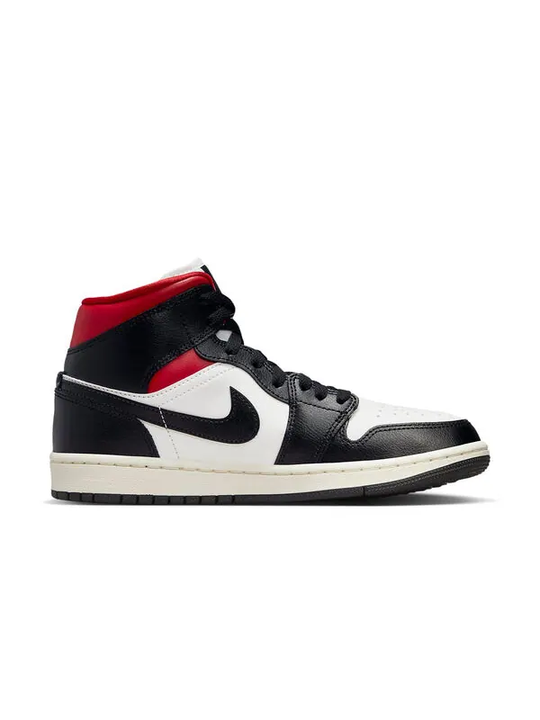 Кроссовки 1 mid 'black sail gym red' Air Jordan — изображение 2 из 4, черный/белый/красный