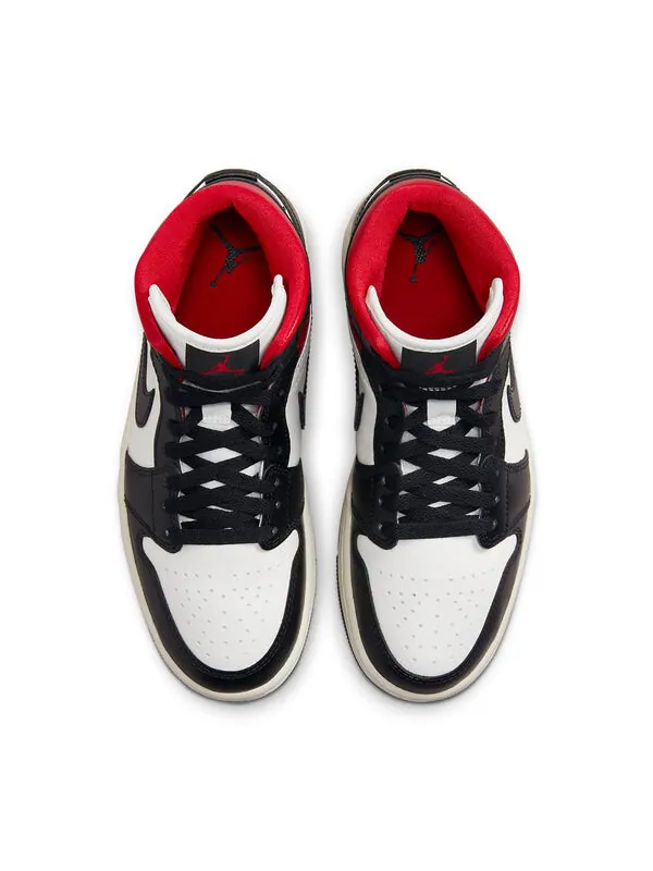 Кроссовки 1 mid 'black sail gym red' Air Jordan — изображение 4 из 4, черный/белый/красный