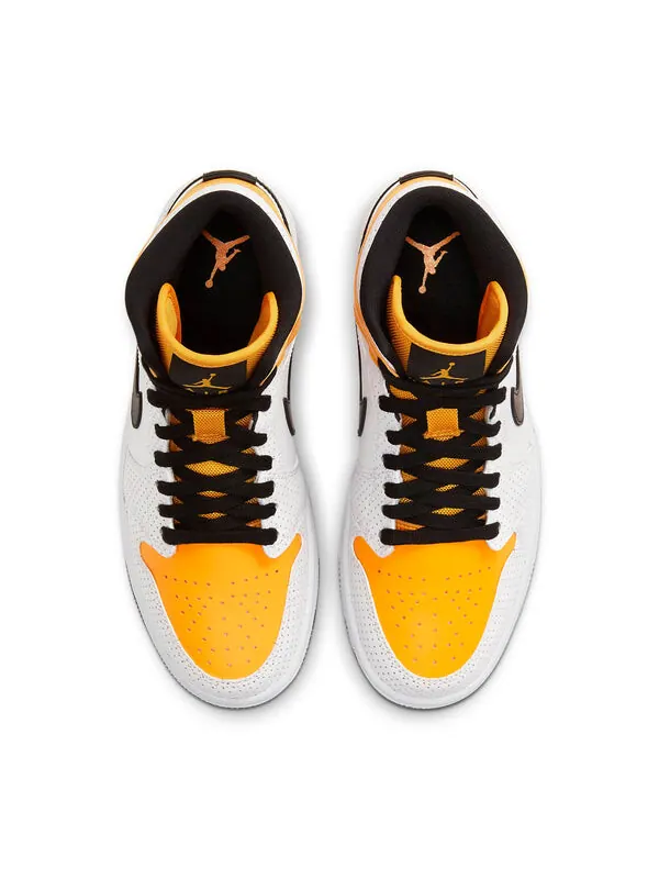 Кроссовки 1 средние Air Jordan — изображение 4 из 4, белый/черный/золотистый