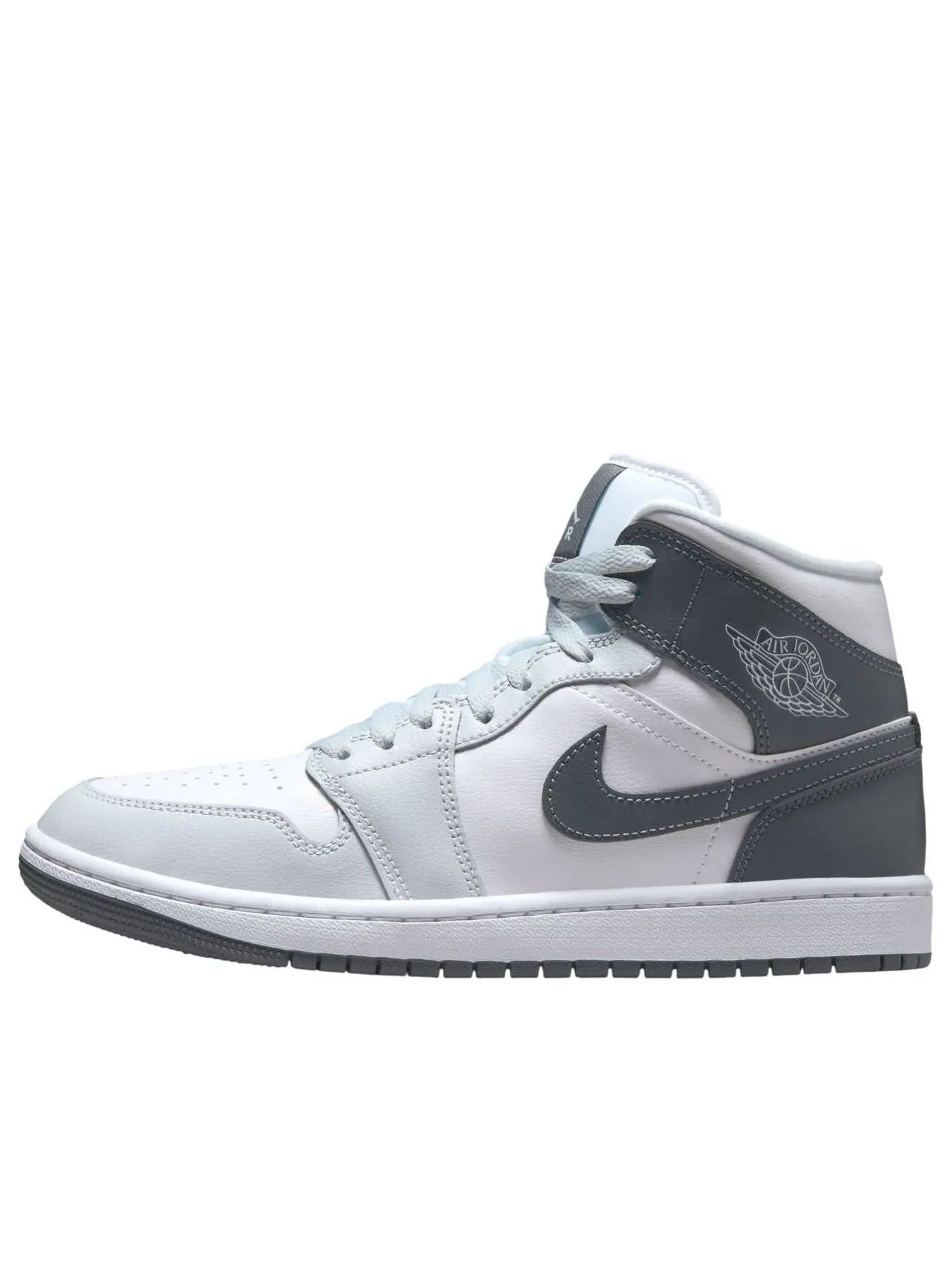 Кроссовки (WMNS) Air Jordan 1 Mid 'Pure Platinum Smoke Gray' — изображение 1 из 7, серый