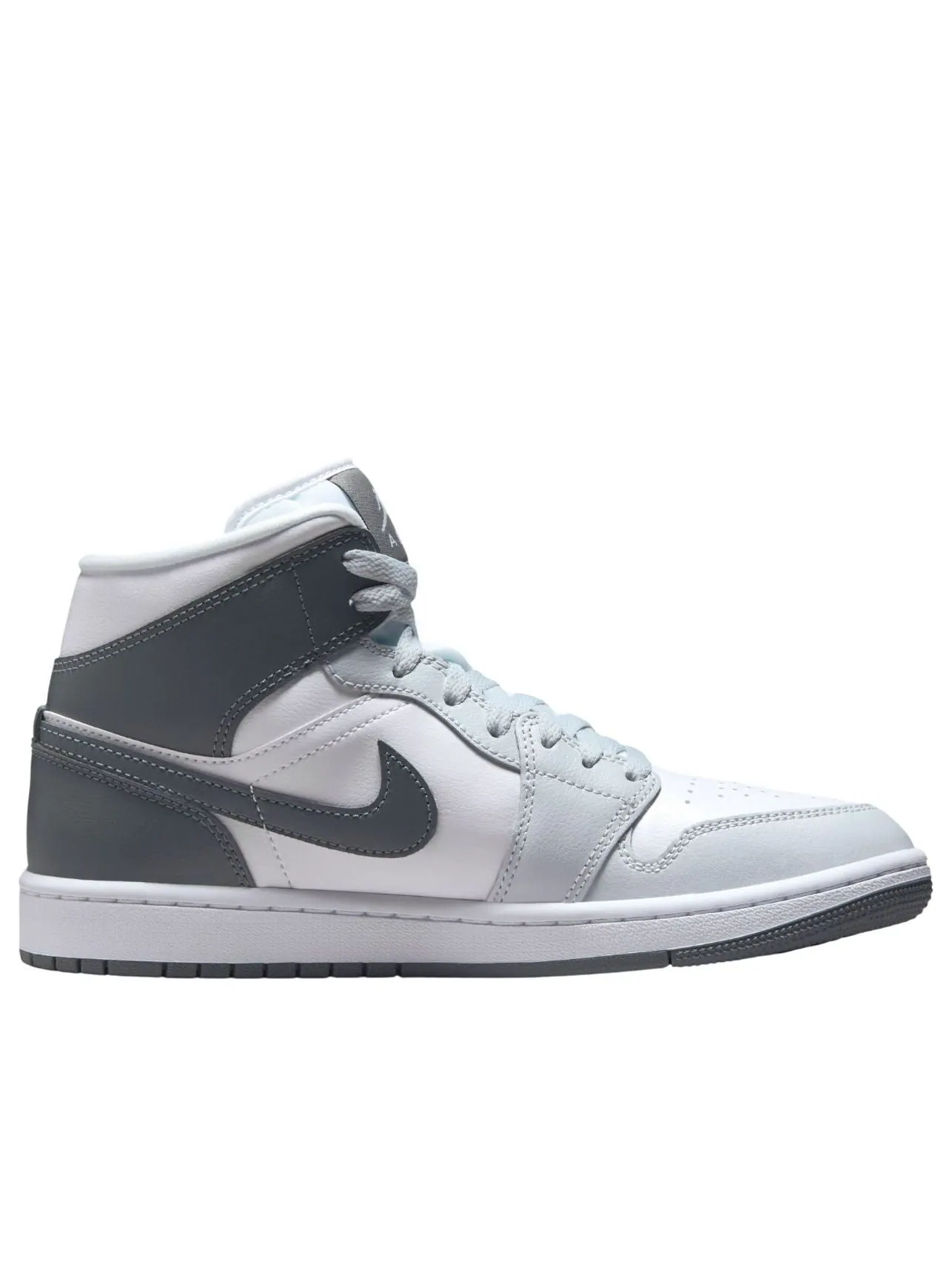 Кроссовки (WMNS) Air Jordan 1 Mid 'Pure Platinum Smoke Gray' — изображение 2 из 7, серый
