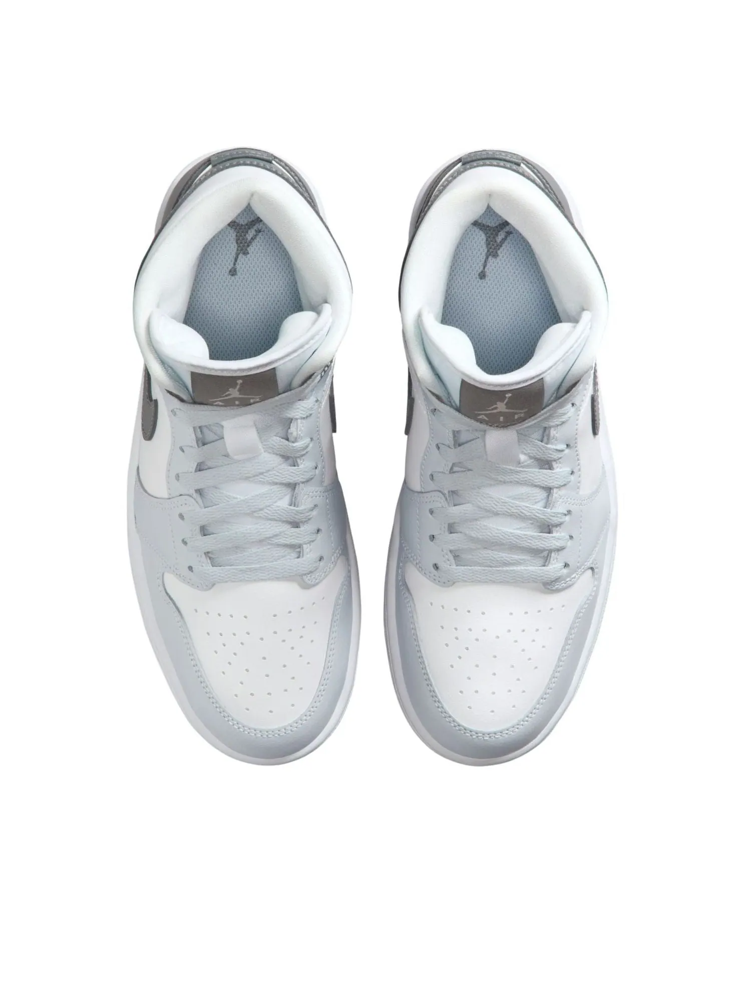 Кроссовки (WMNS) Air Jordan 1 Mid 'Pure Platinum Smoke Gray' — изображение 3 из 7, серый