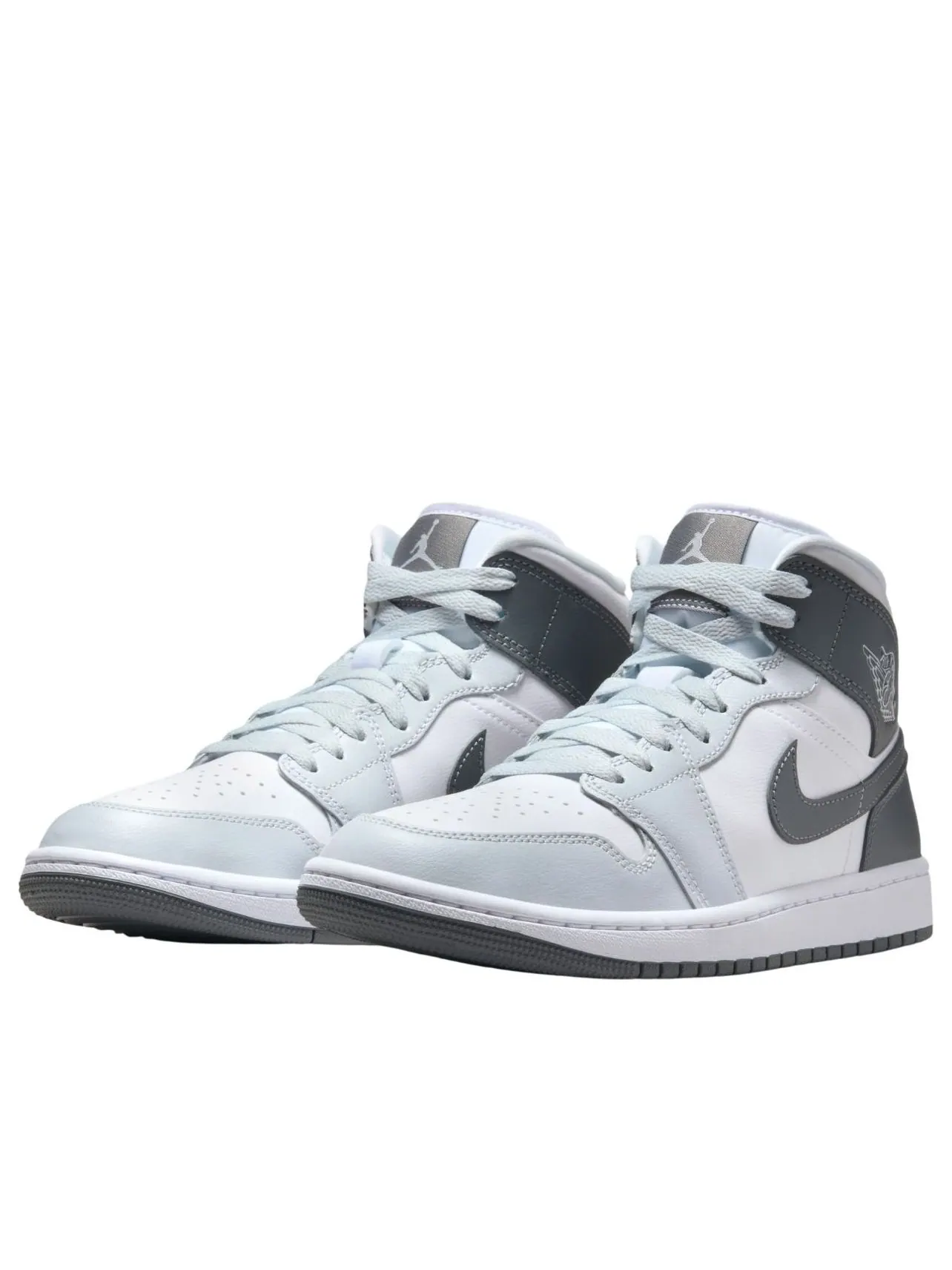 Кроссовки (WMNS) Air Jordan 1 Mid 'Pure Platinum Smoke Gray' — изображение 4 из 7, серый