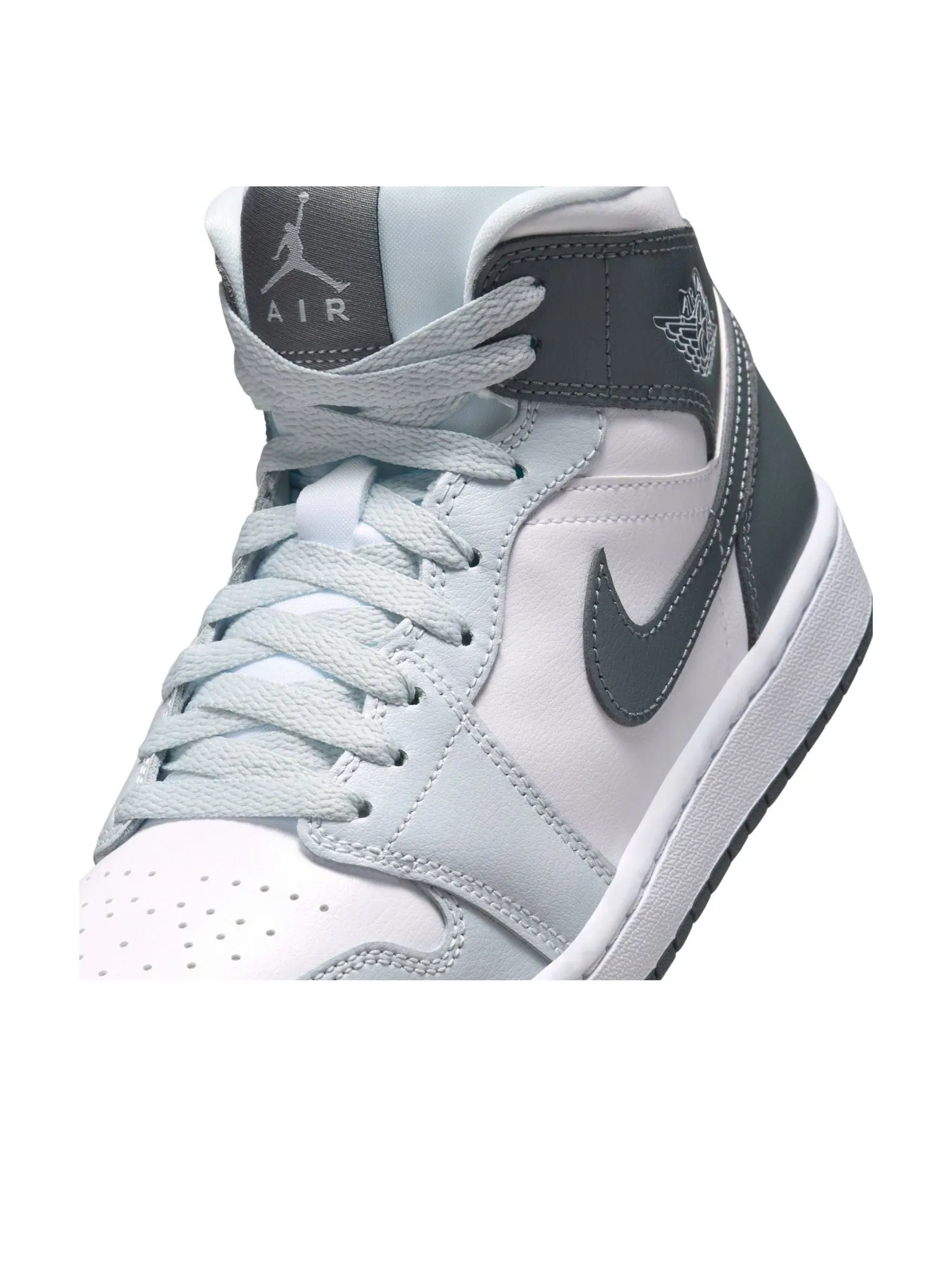 Кроссовки (WMNS) Air Jordan 1 Mid 'Pure Platinum Smoke Gray' — изображение 7 из 7, серый