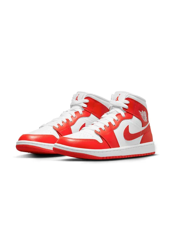 Кроссовки 1 средние Air Jordan — изображение 2 из 4, оранжевый/белый